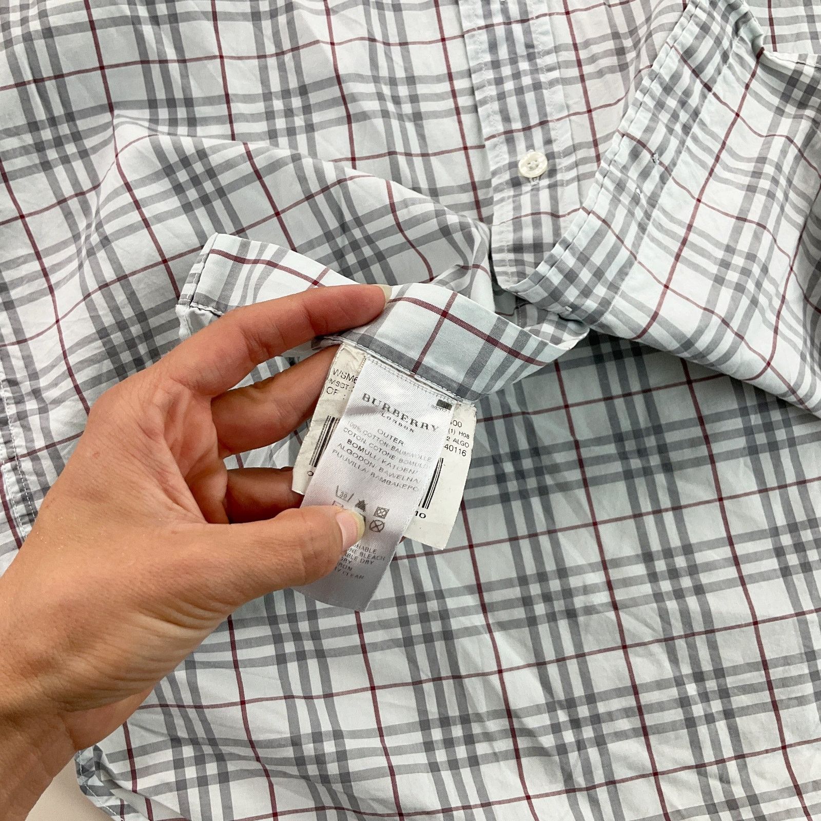 Burberry Modernes Burberry Nova Check Shirt - Medium mens grey Size US M / EU 48-50 / 2 - 8 Thumbnail