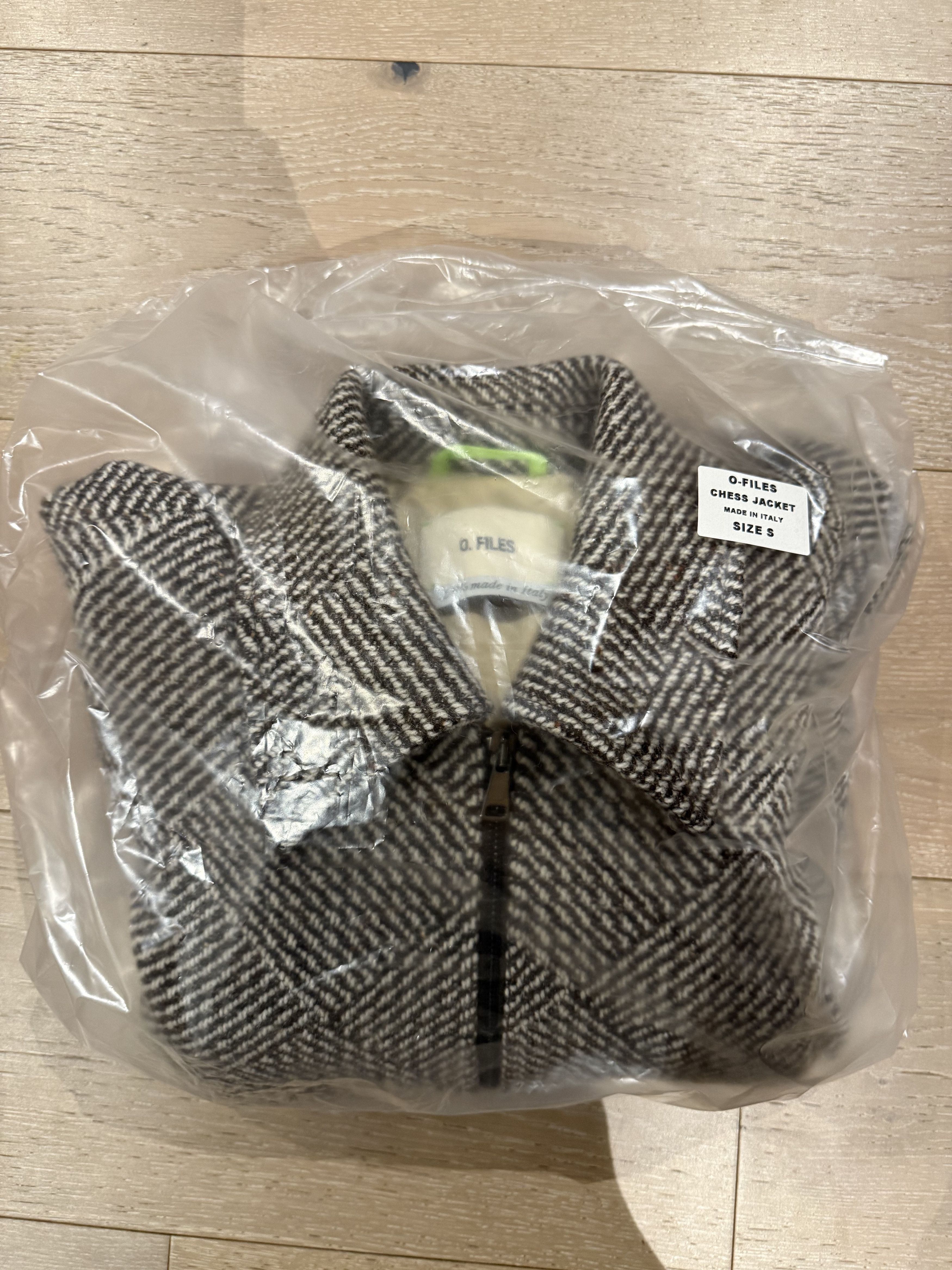 Ojardorf 💚 O. FILES Chess Wool Jacket in Mocha/Cream Small NEW Size US S / EU 44-46 / 1 - 25 Thumbnail