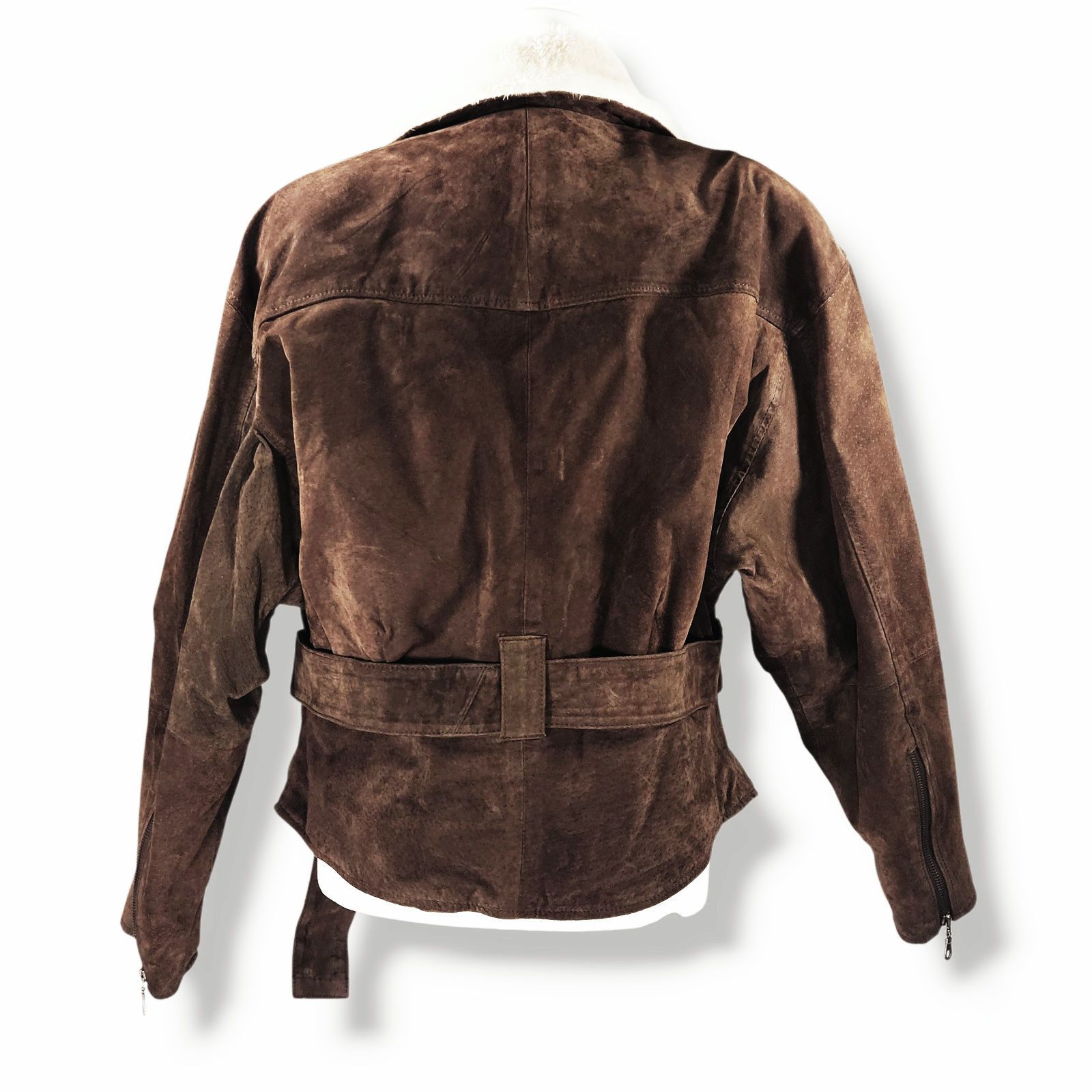 Other OutBrook Leather Sherpa Collar Moto Bomber Jacket S Size S / US 4 / IT 40 - 5 Thumbnail
