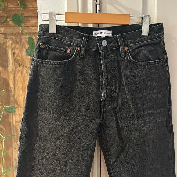 RE/DONE RE/DONE high rise stove pipe straight jeans 27 raw hem Size 27" / US 4 / IT 40 - 3 Thumbnail