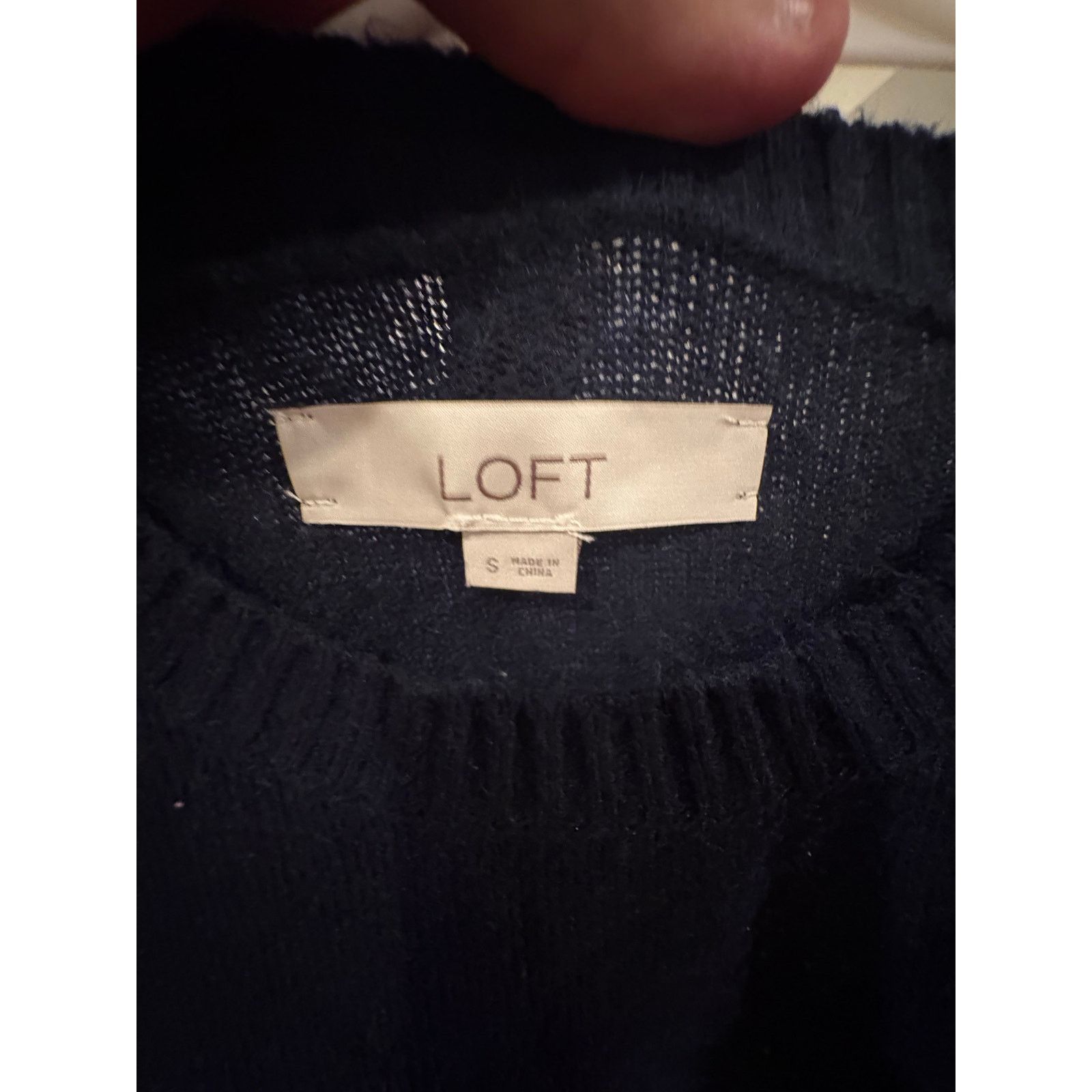 Loft LOFT Striped Colorblock Sweater Women’s Small Blue Tan Pink Size S / US 4 / IT 40 - 2 Thumbnail