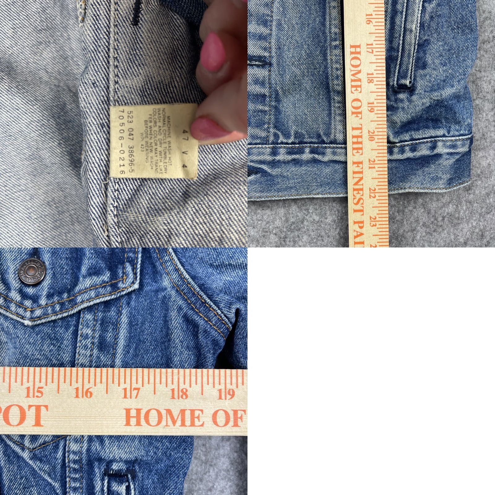 Levi's VINTAGE Levi's Trucker Jacket Denim Blue 38 Regular Men's Distressed USA 80s Leather? (Note: cannot add new info) Size US XXS / EU 40 - 10 Thumbnail