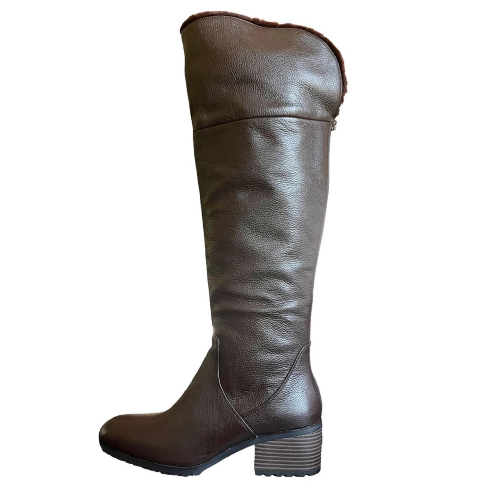 NWT! H by Halston Donna Tall Brown Knee High Boots SZ 8