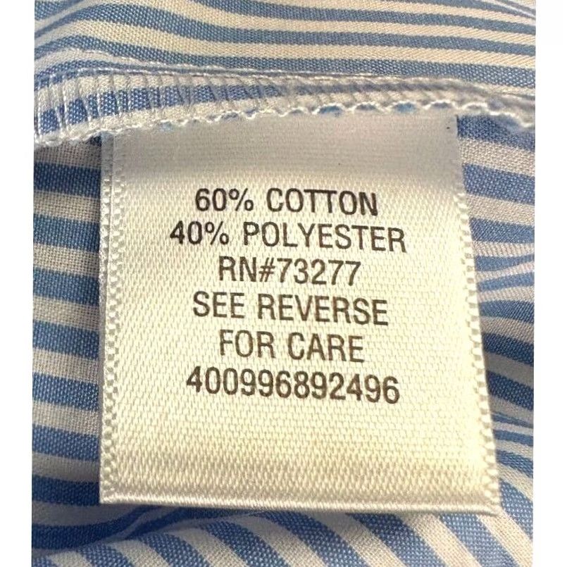 Croft & Barrow Croft Barrow Shirt Men Small Blue Striped Easy Care Button-Down Casual Size US S / EU 44-46 / 1 - 4 Thumbnail