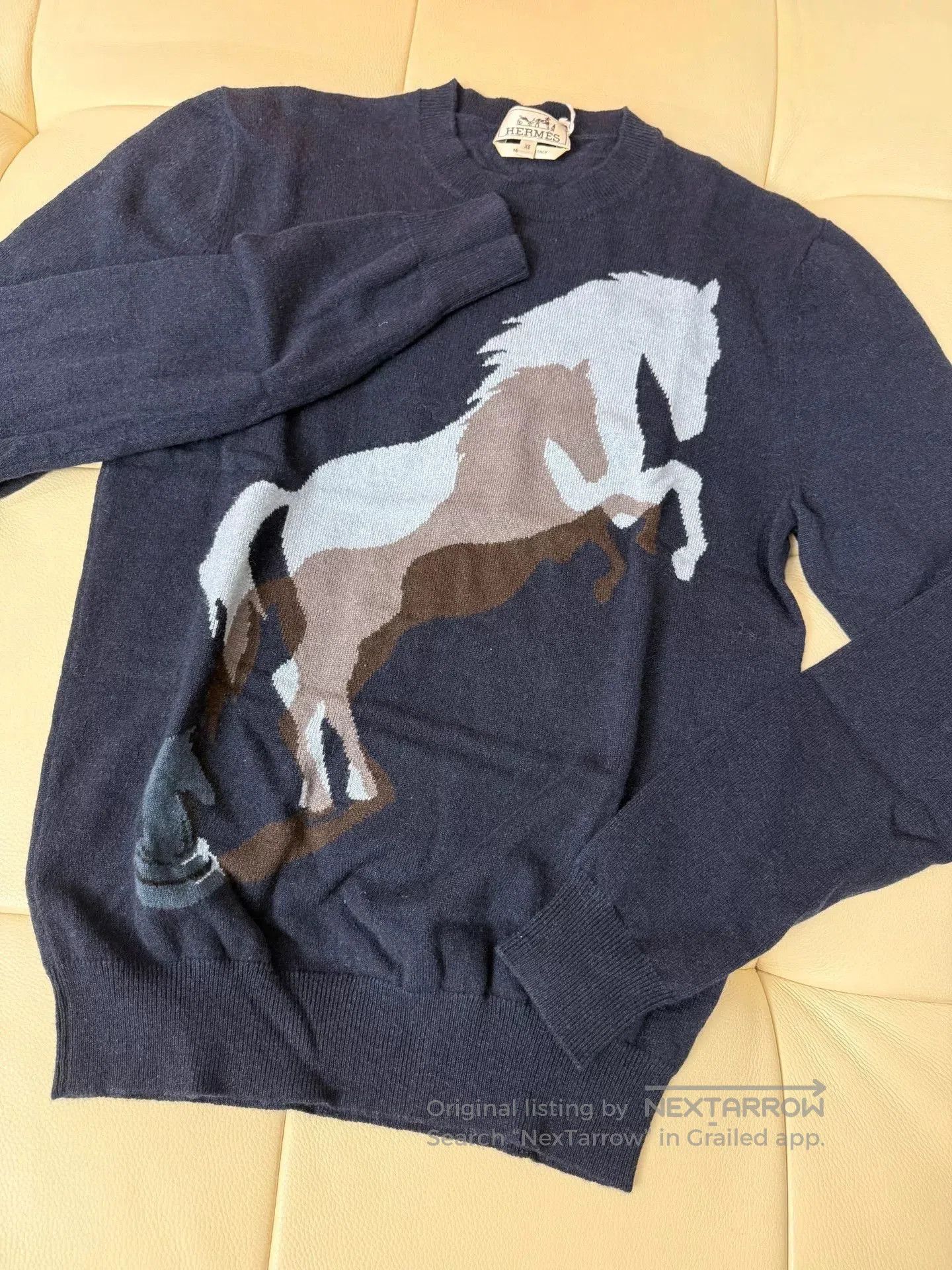 Hermes Hermes Men's Navy Cashmere Sweater. Size US S / EU 44-46 / 1 - 3 Thumbnail