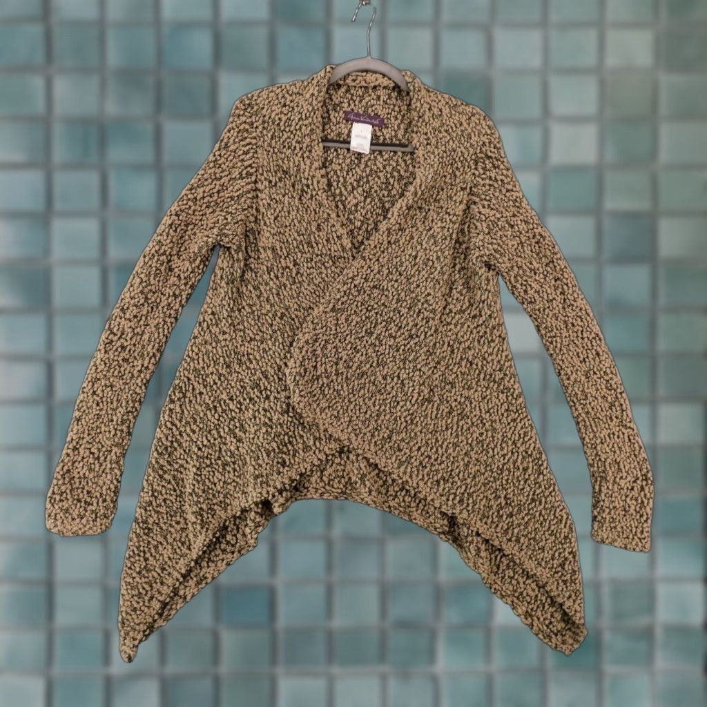 Gloria Vanderbilt Gloria Vanderbilt Cardigan Womens Medium Brown Open Front Long Sleeve Sweater Size L / US 10 / IT 46 - 1 Thumbnail