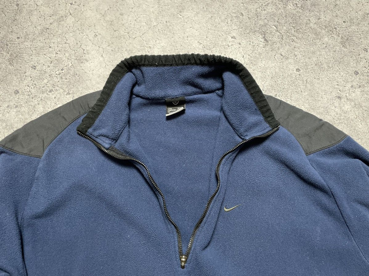 Nike × Vintage Vintage Fleece 1/4 Zip Pullover Nike Y2K Drill Swoosh Size US XXL / EU 58 / 5 - 8 Thumbnail
