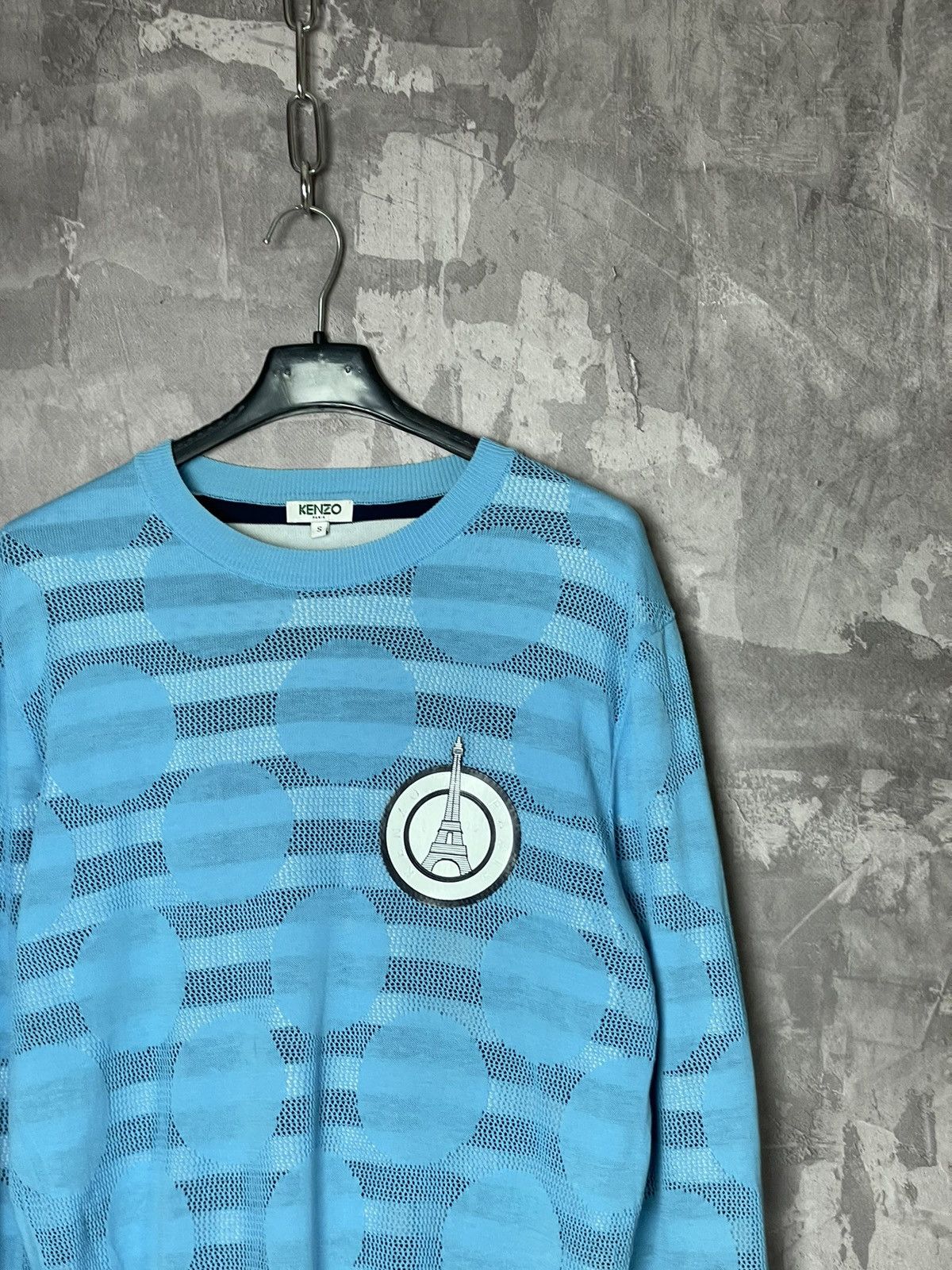 Designer × Kenzo KENZO Paris Eiffel Tower Sweatshirt Crewneck Blue size M Size M / US 6-8 / IT 42-44 - 4 Thumbnail