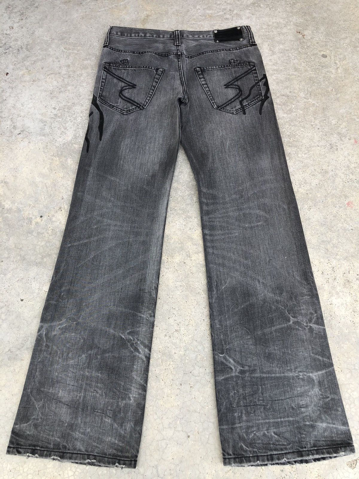 semanticdesign Japanese Semantic Design Flared Jeans Distressed Jeans Size US 31 - 2 Thumbnail