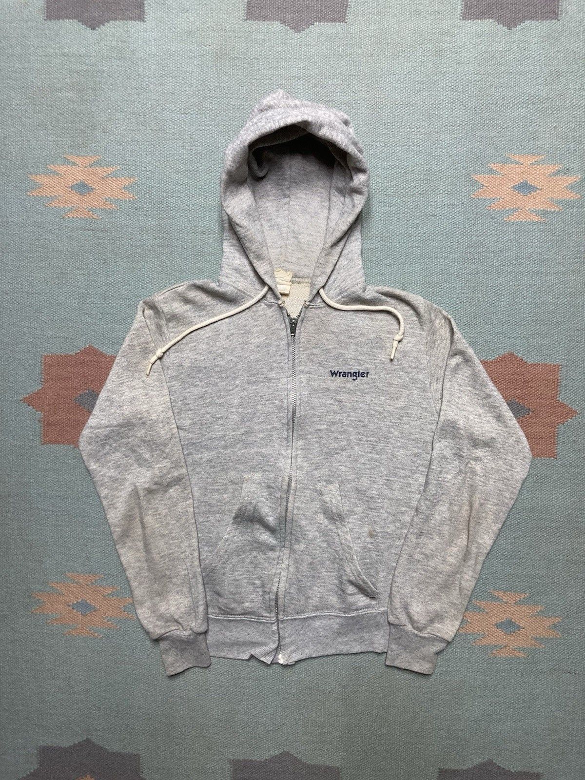 Vintage × Wrangler 70s wrangler hoodie tri blend zip heather gray adult S Size US S / EU 44-46 / 1 - 1 Thumbnail