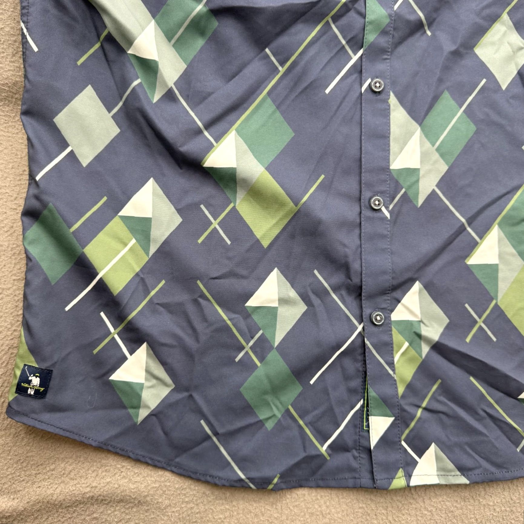 Vintage William Murray Shirt Mens Large Blue Golf Button-Up Short Sleeve Casual Size US L / EU 52-54 / 3 - 6 Thumbnail