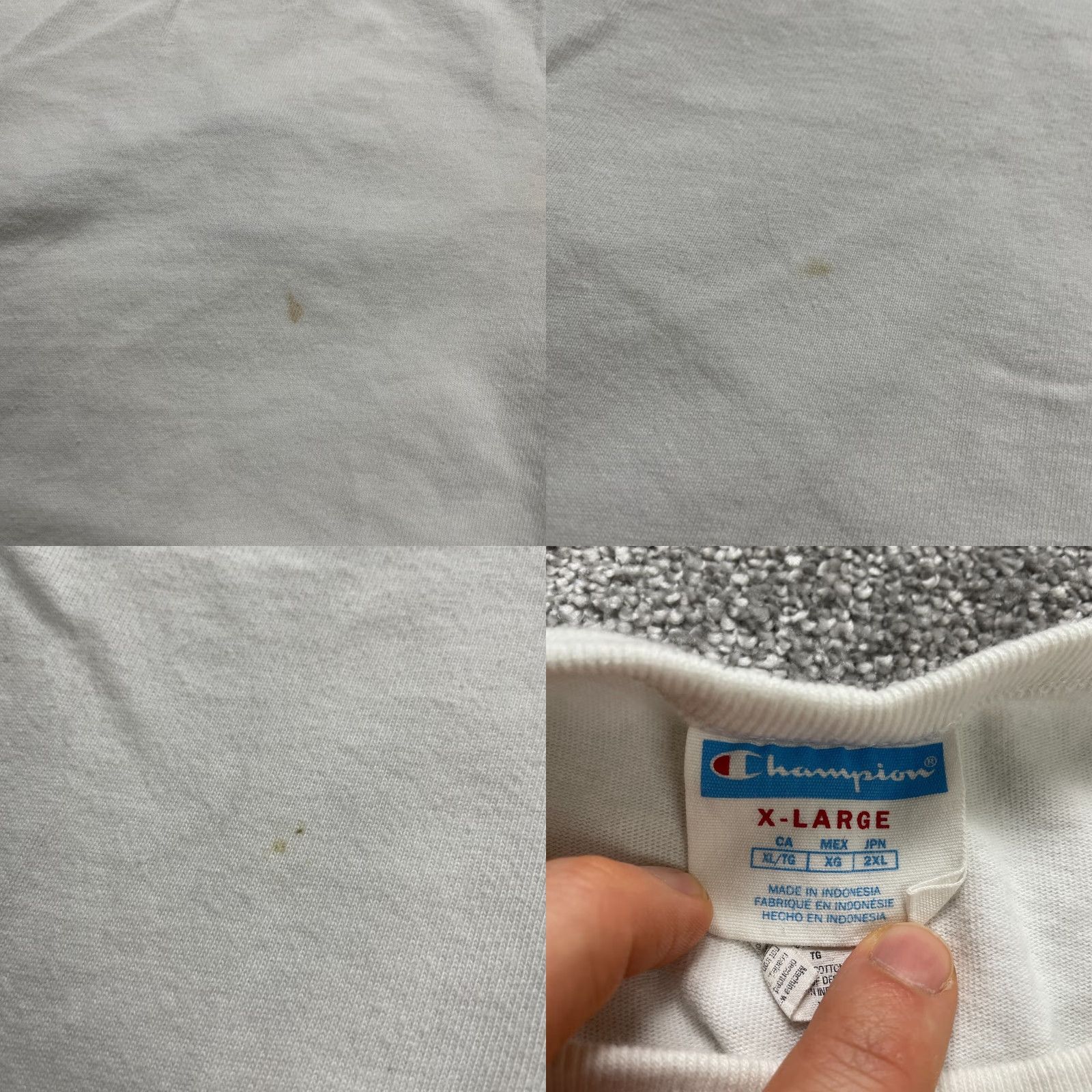 Champion Champion Graphic T-Shirt Women XL White Crew Neck Short Sleeve Cotton Casual Top - Regular Fit, 100% Cotton, Basic Tee, 90s? (No, avoid adding decade) Size XL / US 12-14 / IT 48-50 - 8 Thumbnail