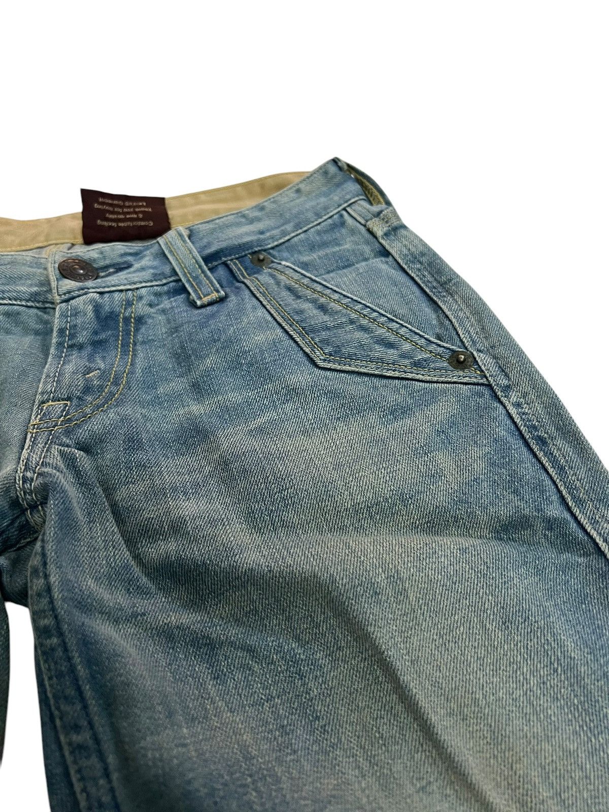 Levi's × Levi's Vintage Clothing 🌈90’s Style Levis Lot 907 Distress Mud Wash Flare Jean Japan Size US 28 / EU 44 - 8 Thumbnail