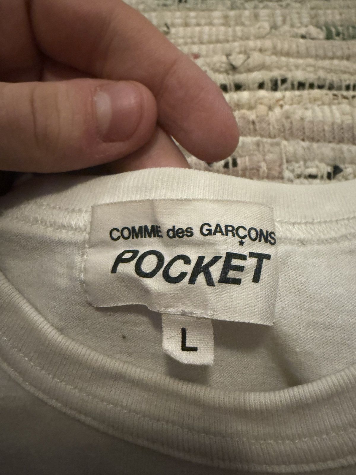 Comme des Garcons Comme des Garçons Pocket Graphic T-Shirt White Made in Japan Size US L / EU 52-54 / 3 - 5 Thumbnail