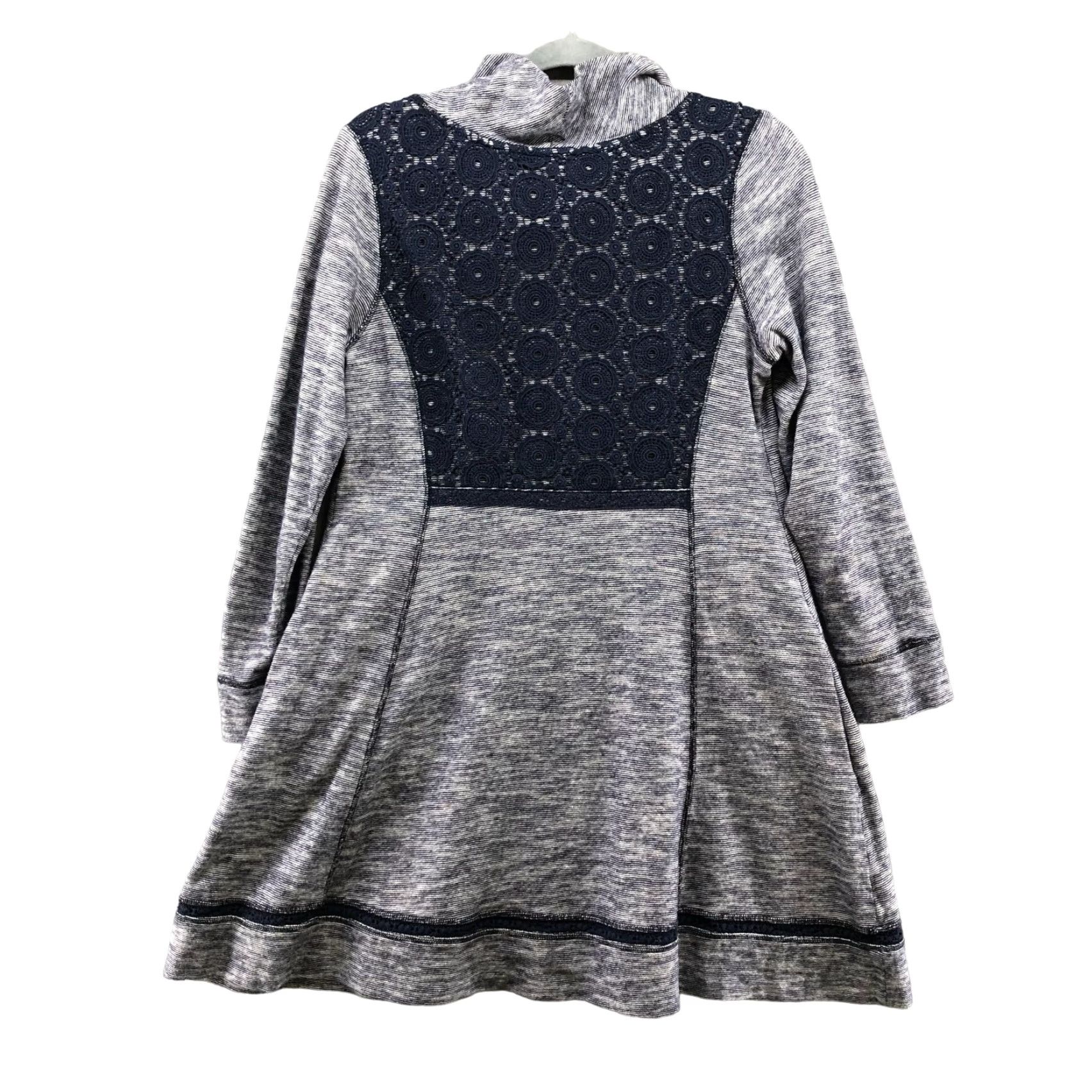 Anthropologie Anthropologie Saturday Sunday Long Sleeve Turtleneck Tunic Dress Womens M Gray Crochet Casual Size M / US 6-8 / IT 42-44 - 2 Thumbnail
