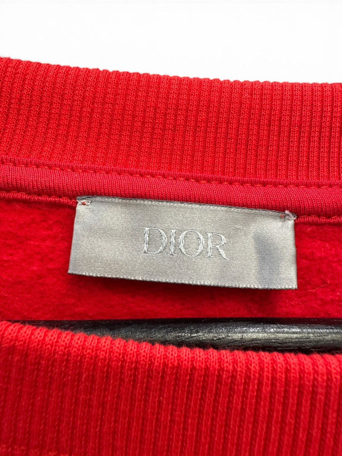 Dior Dior Red Paperclip Logo Crewneck Sweater Size US XL / EU 56 / 4 - 5 Thumbnail