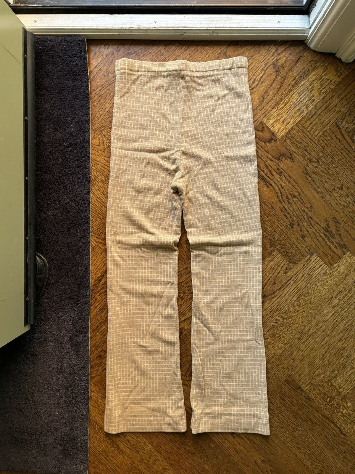 Vintage 1970s Apres Ski Leggings Vintage Wool Pants Plaid Banff 70s Size 32" / US 10 / IT 46 - 1 Thumbnail