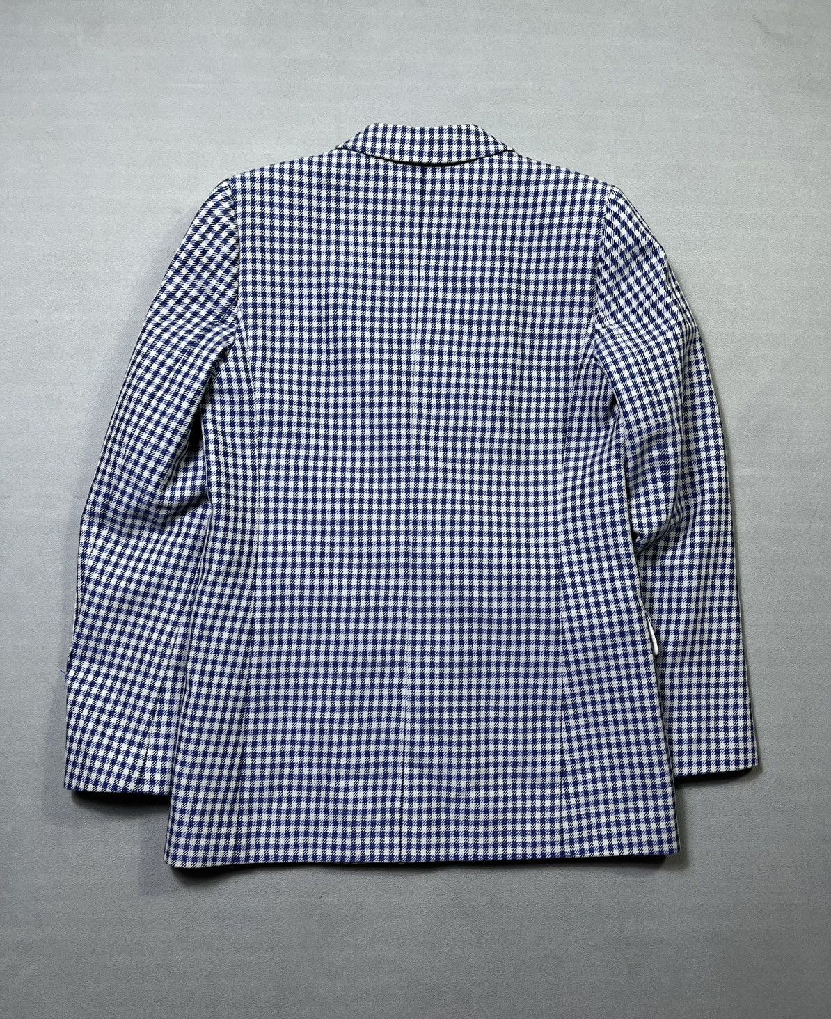 Sandro Sandro Blue Houndstooth Single-Breasted Jacket Size XS / US 0-2 / IT 36-38 - 14 Thumbnail
