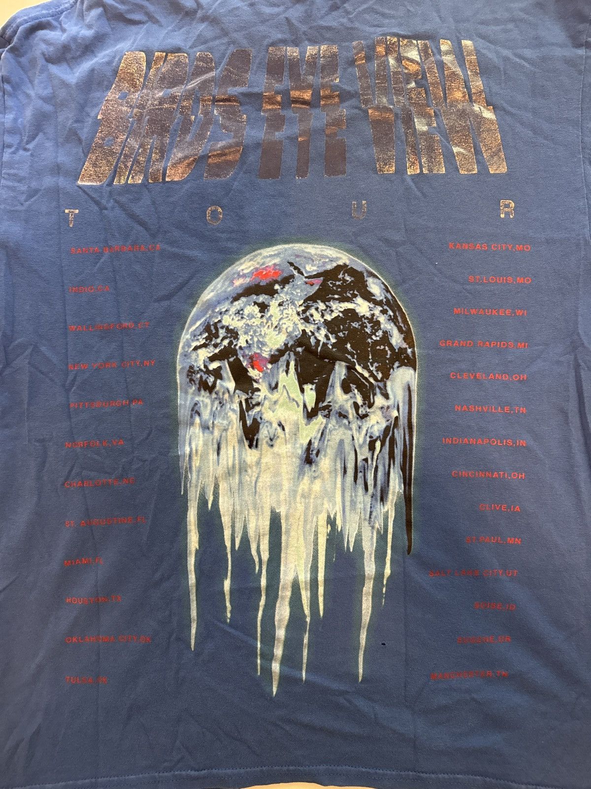 Travis Scott × Vintage Vintage Travis Scott Birds Eye View Tour Tee Size US L / EU 52-54 / 3 - 3 Thumbnail