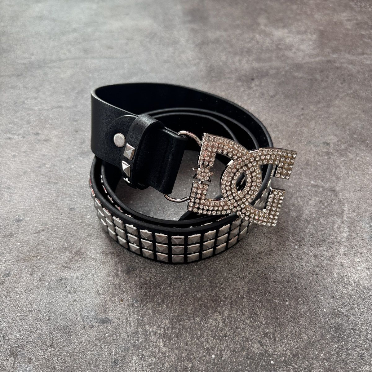 DC DC Skateboarding Vintage Y2K Pyramid Faux Leather Belt | Grailed