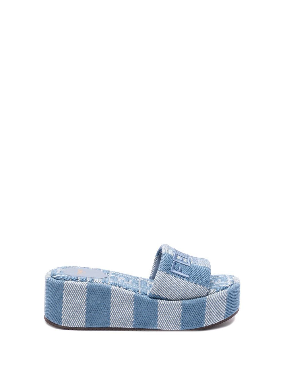 Fendi `FF` Denim Slides Size US 9 / IT 39 - 1 Thumbnail