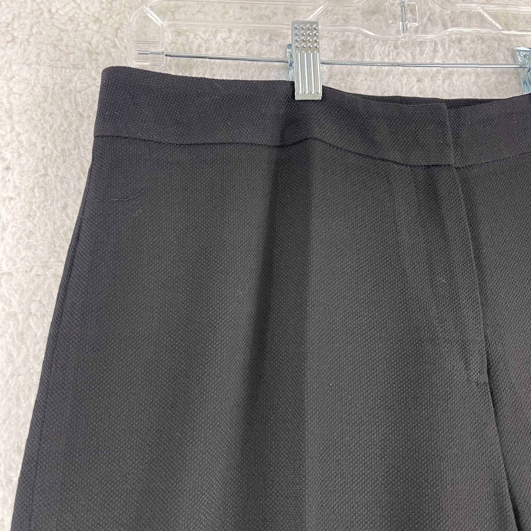 Vintage Lafayette 148 New York Black Pleated Straight Leg Dress Pants Womens Wool Blend Size 8 Size 30" / US 8 / IT 44 - 4 Thumbnail