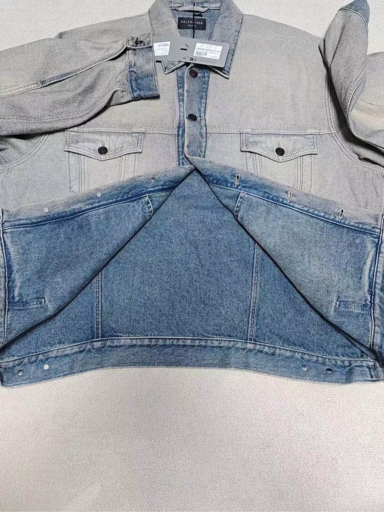 Balenciaga Balenciaga 24ss distressed logo washed denim jacket-2506 Size US S / EU 44-46 / 1 - 3 Thumbnail