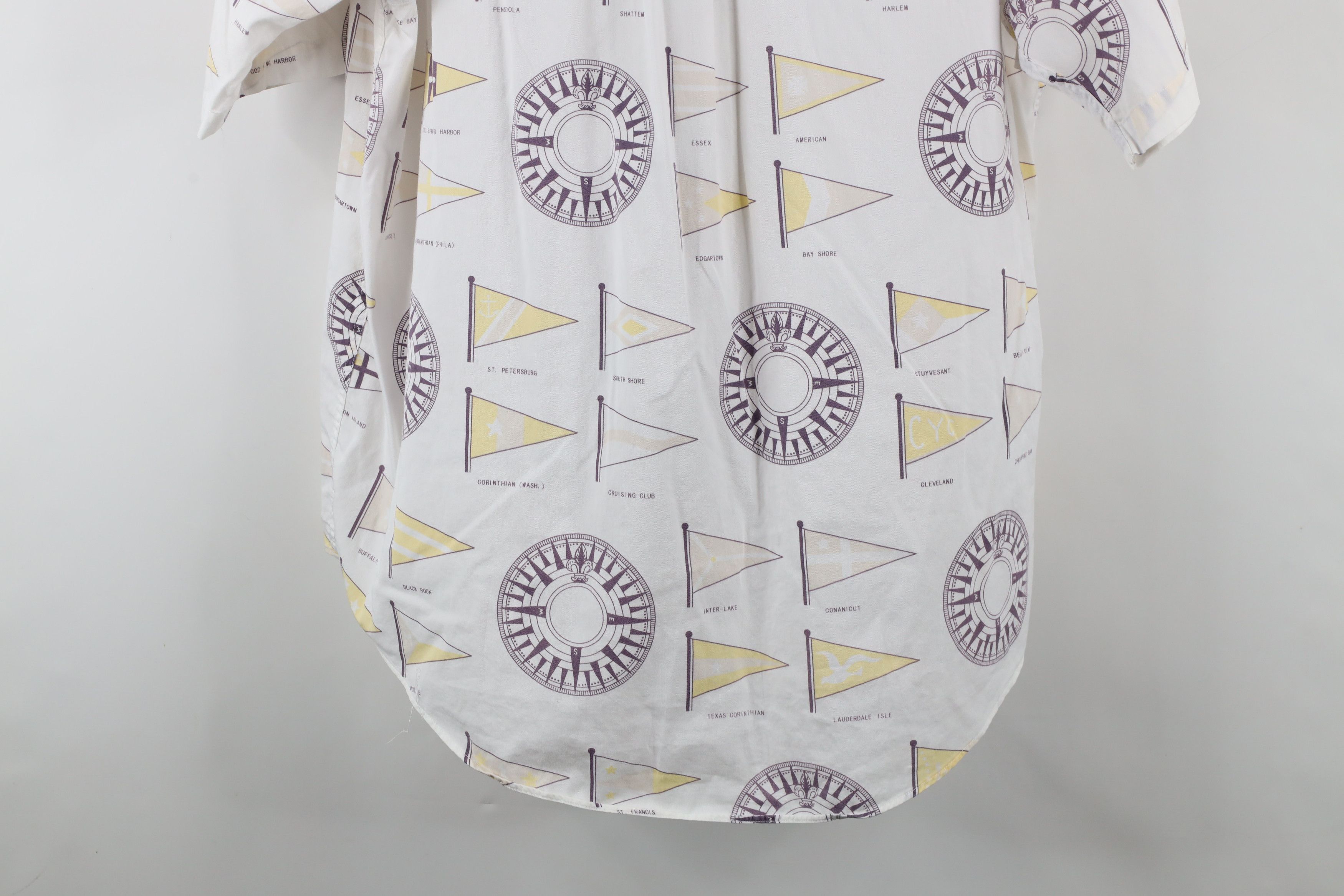 Nautica × Vintage Vintage 90s Nautica Flag All Over Print Button Down Shirt Size US L / EU 52-54 / 3 - 13 Thumbnail