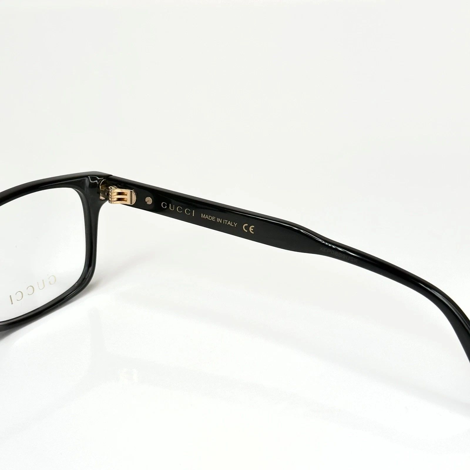 Gucci GUCCI GG0826O 0826 Black Rectangular Eyeglasses 001 Frame Size ONE SIZE - 3 Thumbnail