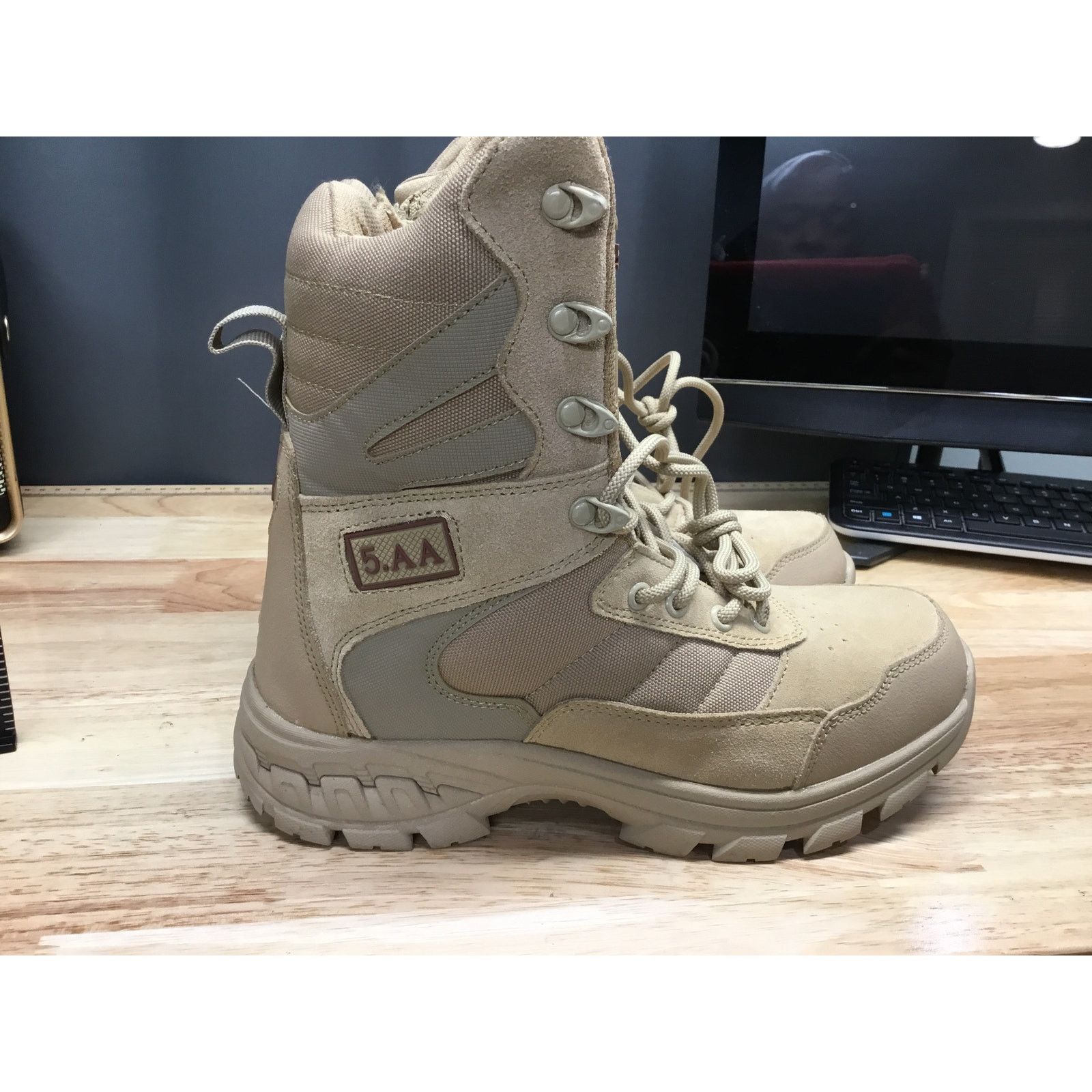 Other Unzhuo Make 5.11 Beige Leather Ankle Tactical Boots Mens 6.5 Size US 6.5 / EU 39-40 - 2 Thumbnail