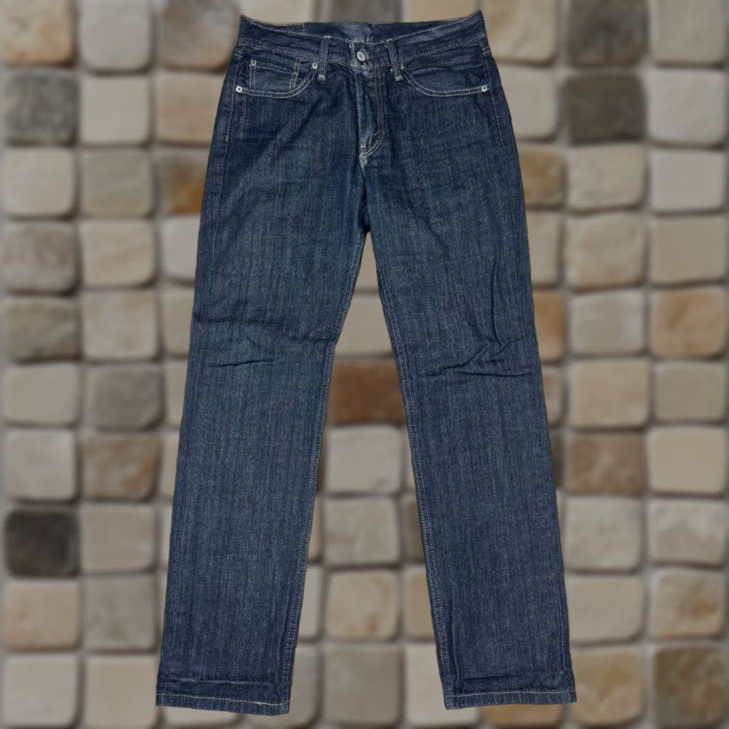 Levi's Levi's 514 Jeans Mens 30 Blue Denim Straight Fit Logo Cotton Mid Rise 30x32 Jeans Size US 30 / EU 46 - 1 Thumbnail