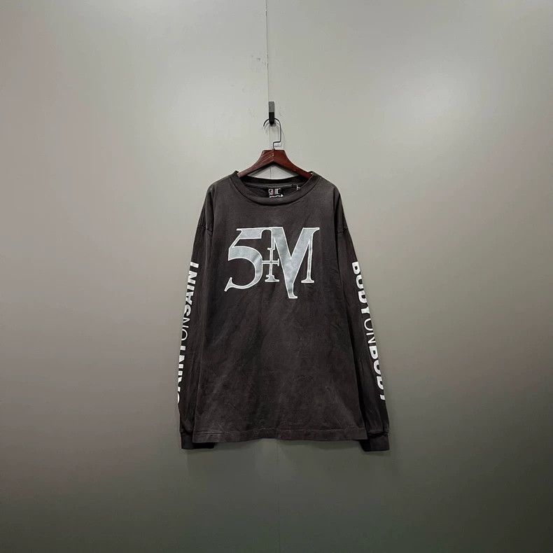 Saint Michael Saint Michael Grey monogrammed logo long sleeve 2504-Nextar Size US M / EU 48-50 / 2 - 2 Thumbnail