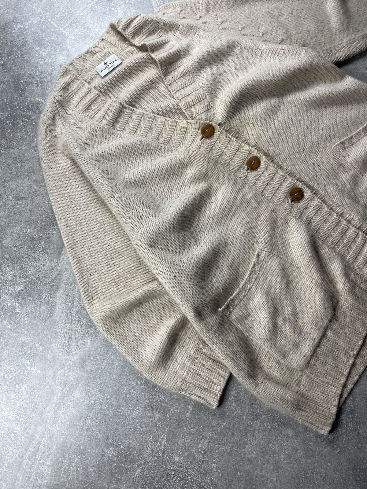 Iris von Arnim Iris von Arnim Cashmere Knit Cardigan Beige Button Longline Size M / US 6-8 / IT 42-44 - 5 Thumbnail