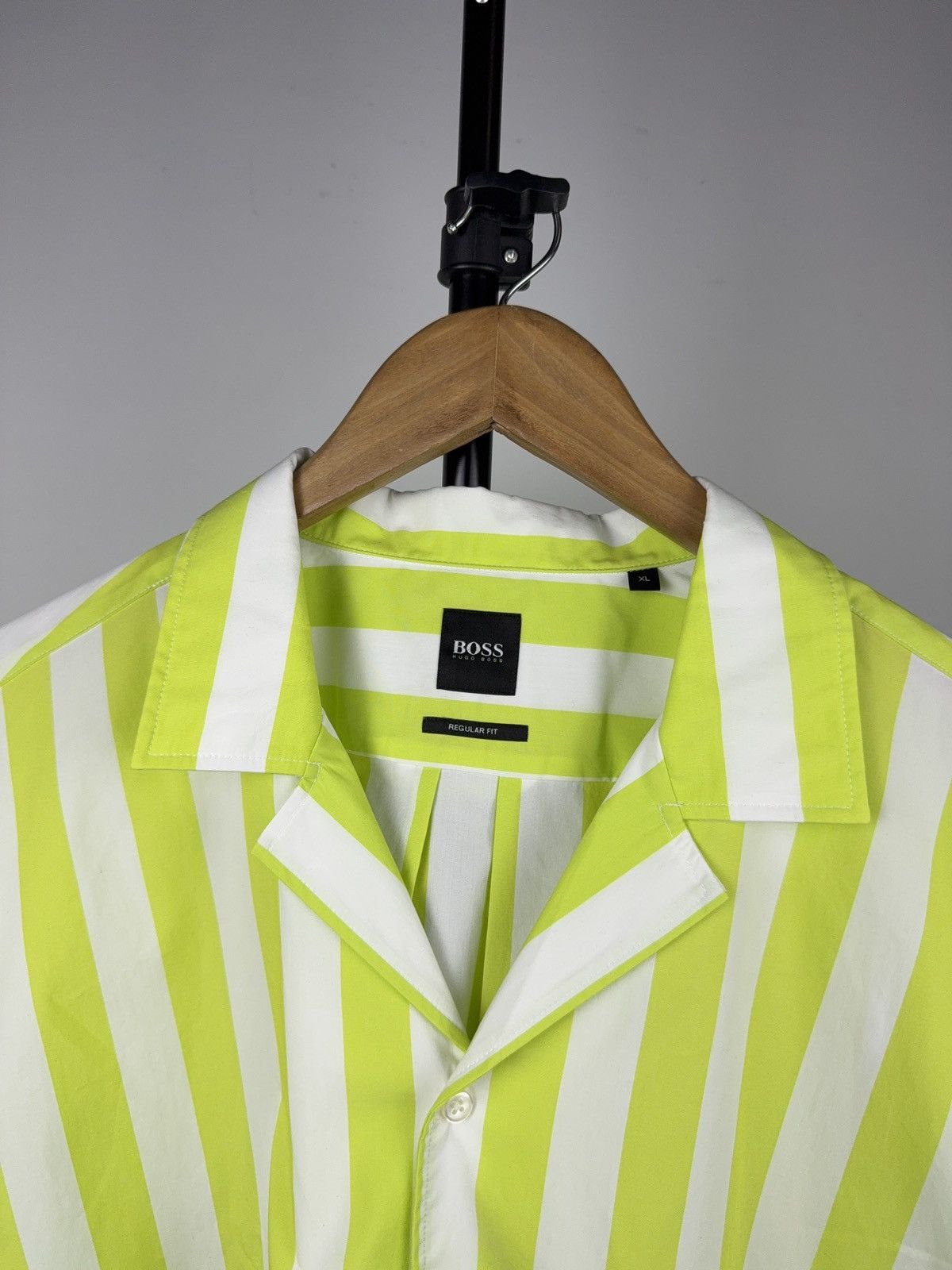 Hugo Boss Luxury 00s BOSS Hugo Boss Lollo Stripe Shirt XL Neon Size US XL / EU 56 / 4 - 3 Thumbnail