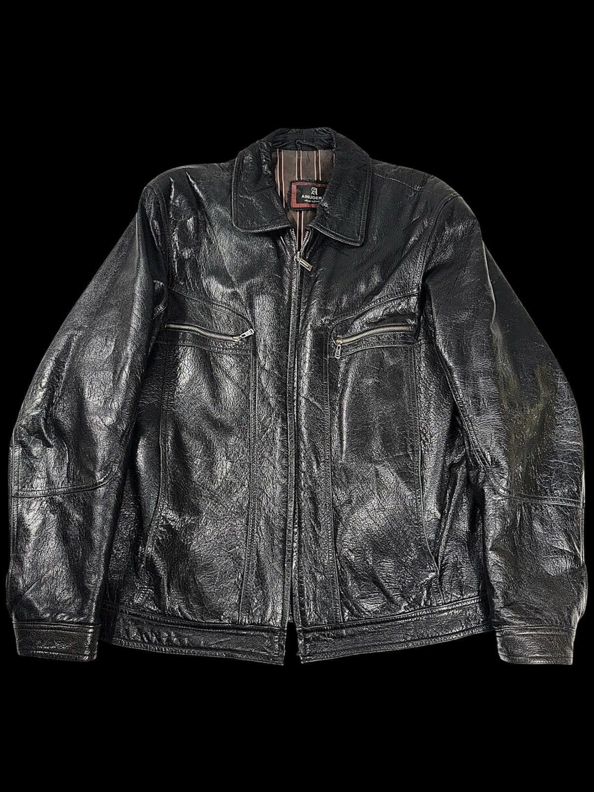 Other ‼️free ship‼️ Vintage leather jacket avant garde Size US M / EU 48-50 / 2 - 1 Thumbnail