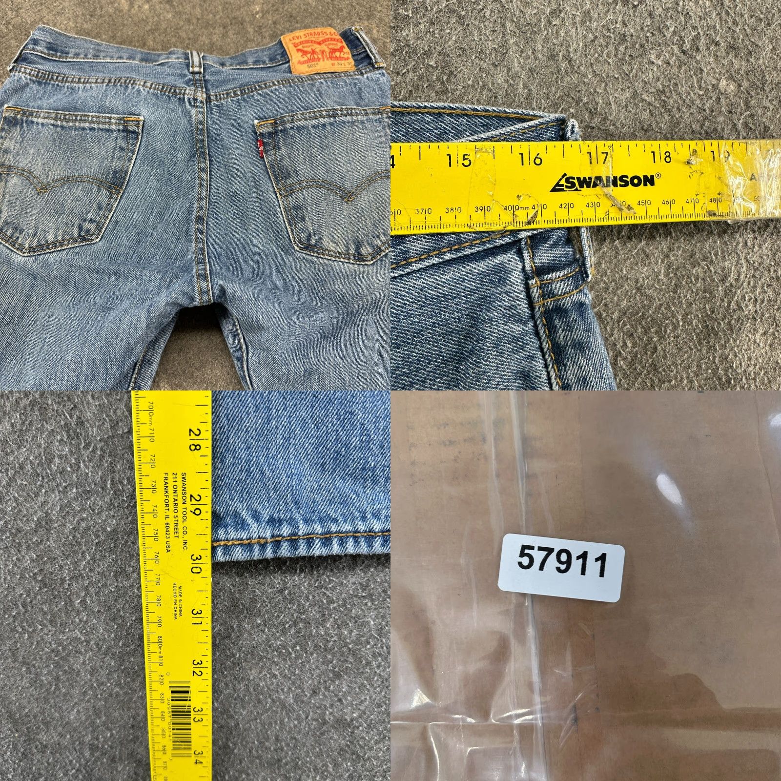 Levi's VINTAGE Levi's 501 Jeans Men 33x30 Blue Distressed Regular Fit Straight Inseam 30 Jeans Mens Levi's 500 Series Straight Size US 33 - 9 Thumbnail