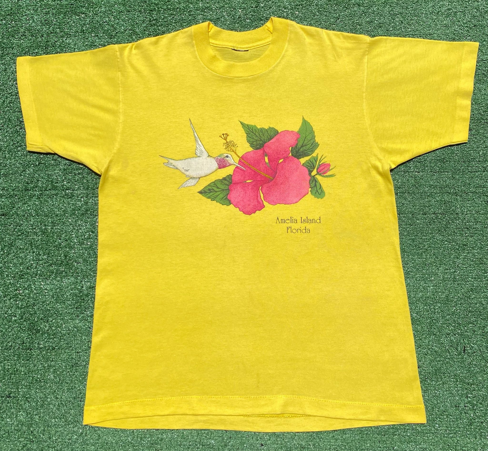 Vintage 90’s Amelia Island Hummingbird Single Stitch T-Shirt Large Size L / US 10 / IT 46 - 1 Thumbnail