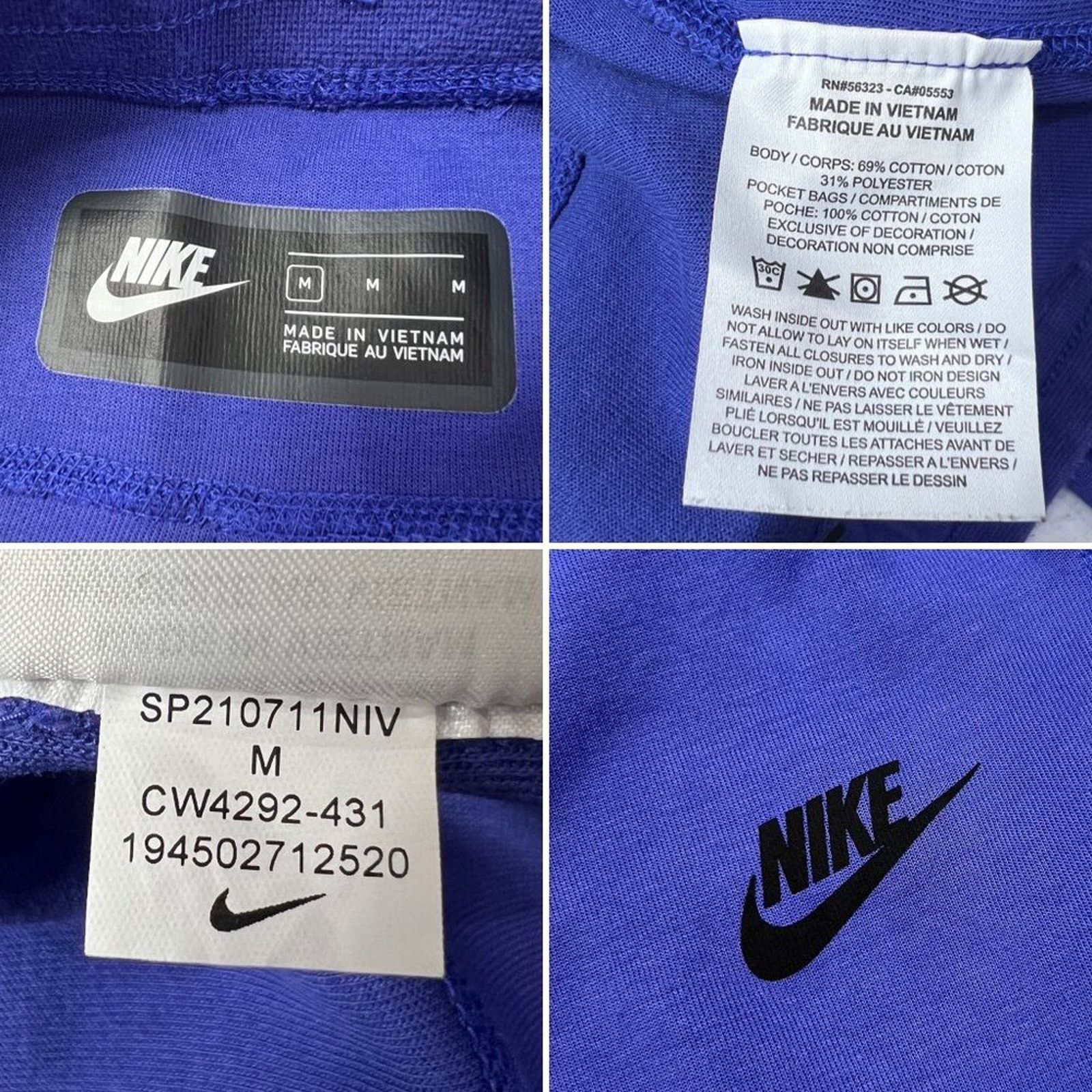 Nike Nike Tech Fleece Jogger Pants SIZE M Blue Sweatpants EUC Size 30" / US 8 / IT 44 - 3 Thumbnail