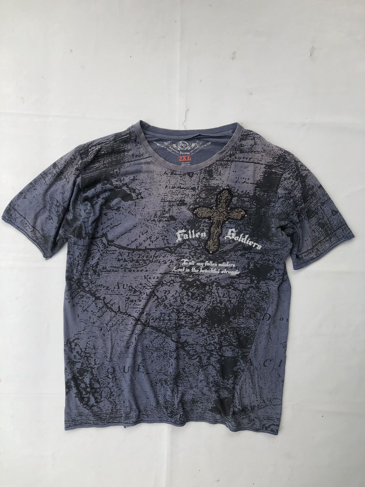 Beauty Beast × If Six Was Nine × Vintage Fallen Soldiers Cross Poem Punk Seditionarie tshirt Size US XXL / EU 58 / 5 - 1 Thumbnail