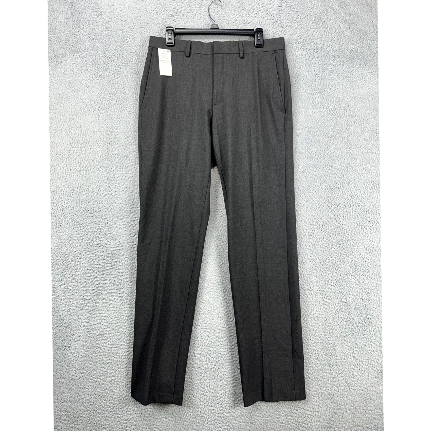 Haggar J.M Haggar Joe III Pants Mens 32X32 Charcoal Grey Dress Slim Fit Flat Front NEW Pants Mens 32X32 Gray Slim Fit Formal Casual Size US 32 / EU 48 - 3 Thumbnail