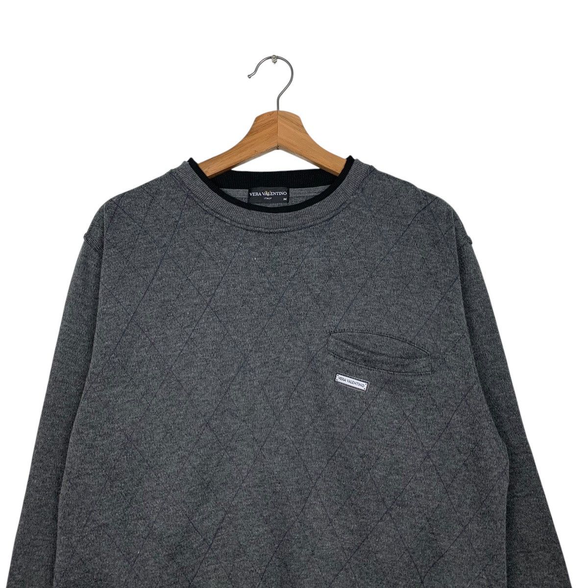 Valentino VERA VALENTINO Single Pocket Crewneck Sweatshirt #1555-C70 Size US M / EU 48-50 / 2 - 2 Thumbnail