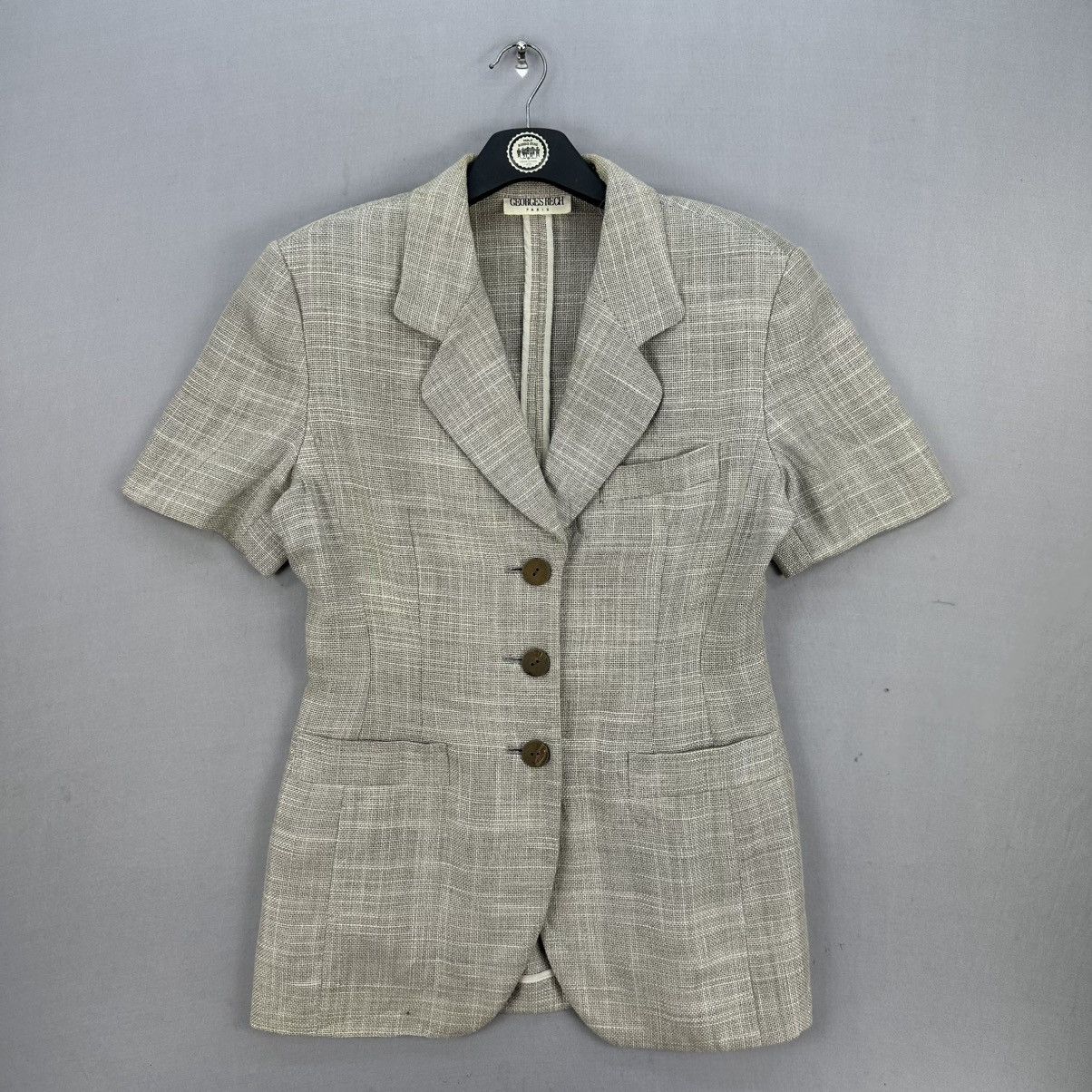 George Vintage 90's Georges Rech Paris Women Shortsleeve Blazer Size S / US 4 / IT 40 - 1 Thumbnail