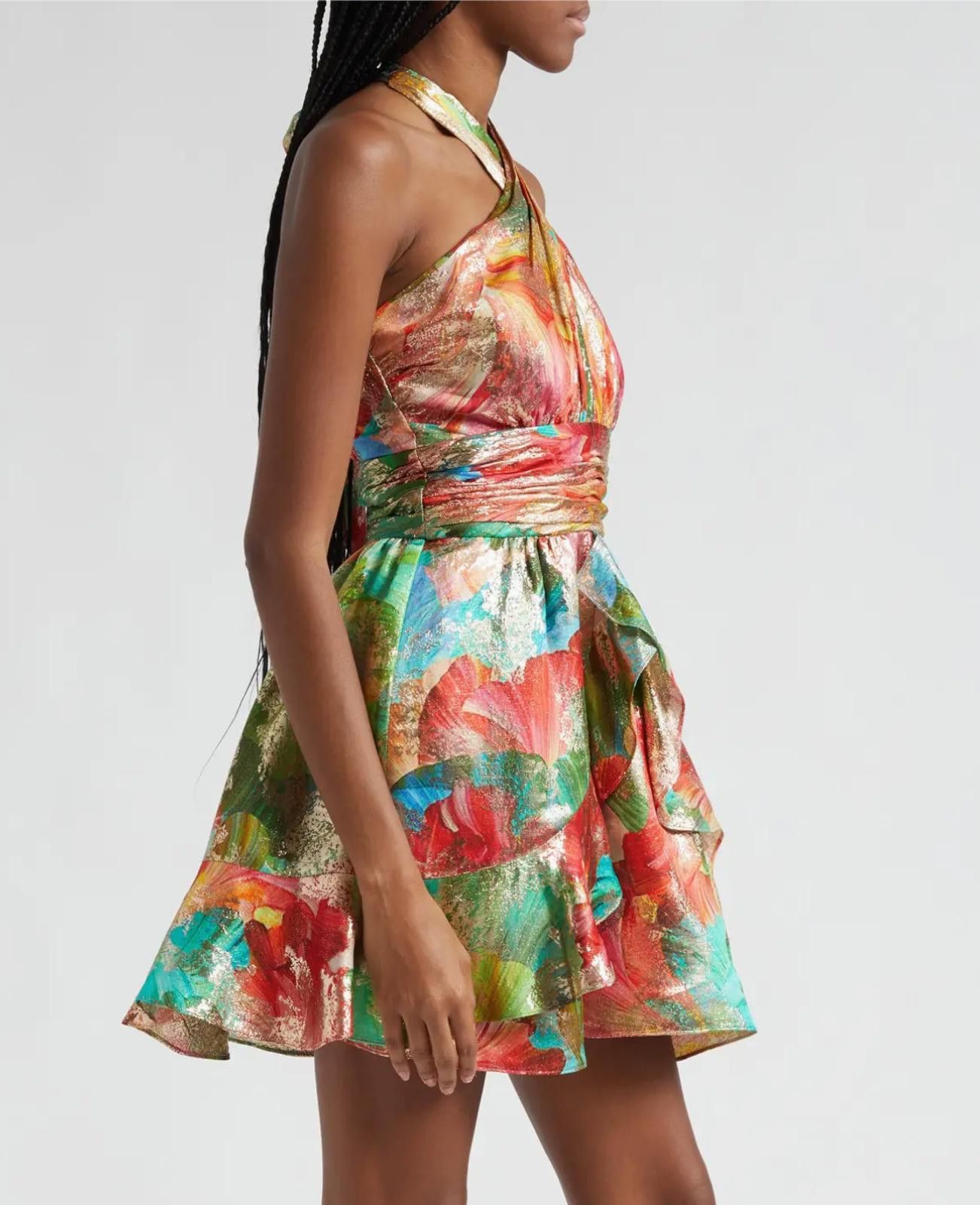 Ramy Brook $565 NWT Ramy Brook Reuben Metallic Halter Minidress Size 12 Size XL / US 12-14 / IT 48-50 - 4 Thumbnail