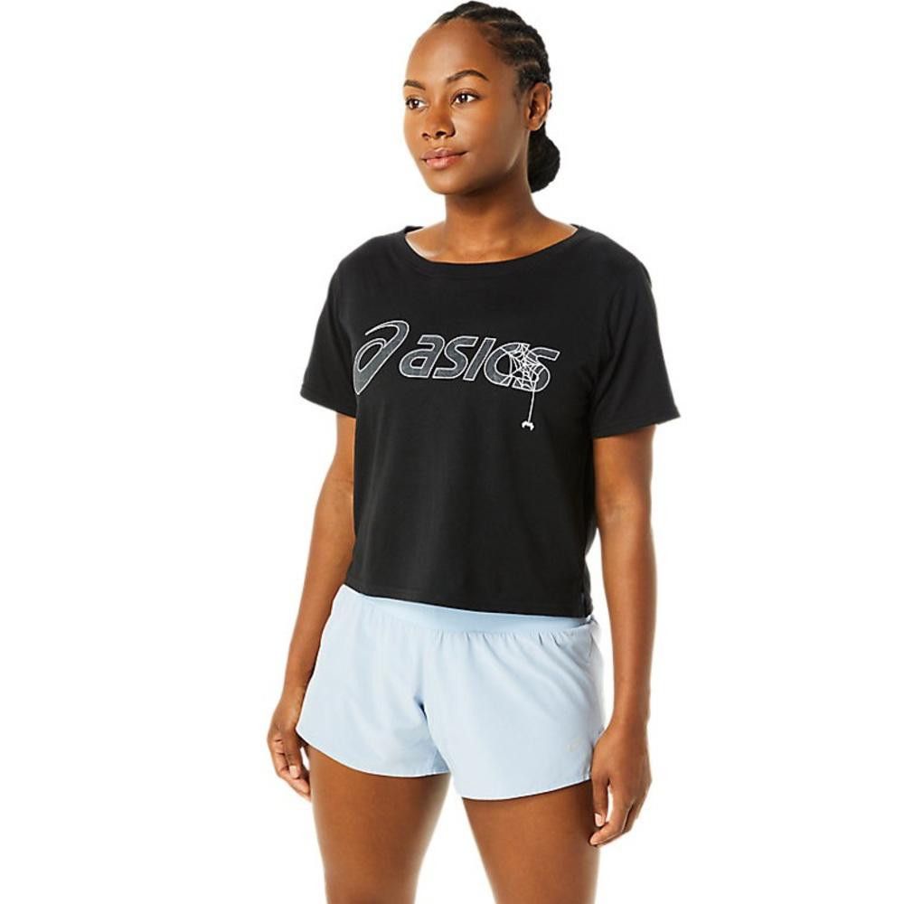 Asics Asics Black Halloween Spider Logo Short Sleeve Shirt Size S / US 4 / IT 40 - 1 Thumbnail