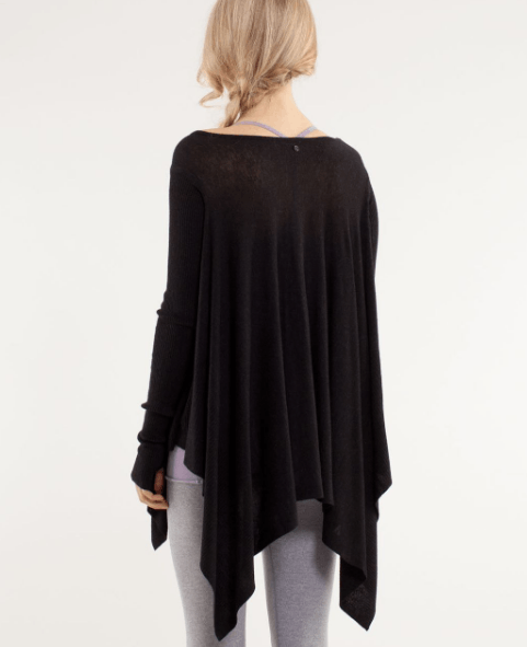 Lululemon Lululemon Enlightened Pullover Black Hi-Low Silk Blend Top Size ONE SIZE - 4 Thumbnail