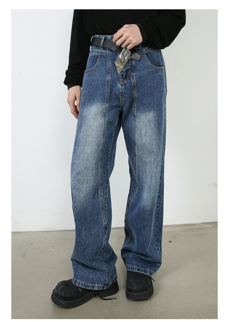 Japanese Brand × Jean Washed loose straight-leg versatile casual jeans Size US 32 / EU 48 - 2 Thumbnail