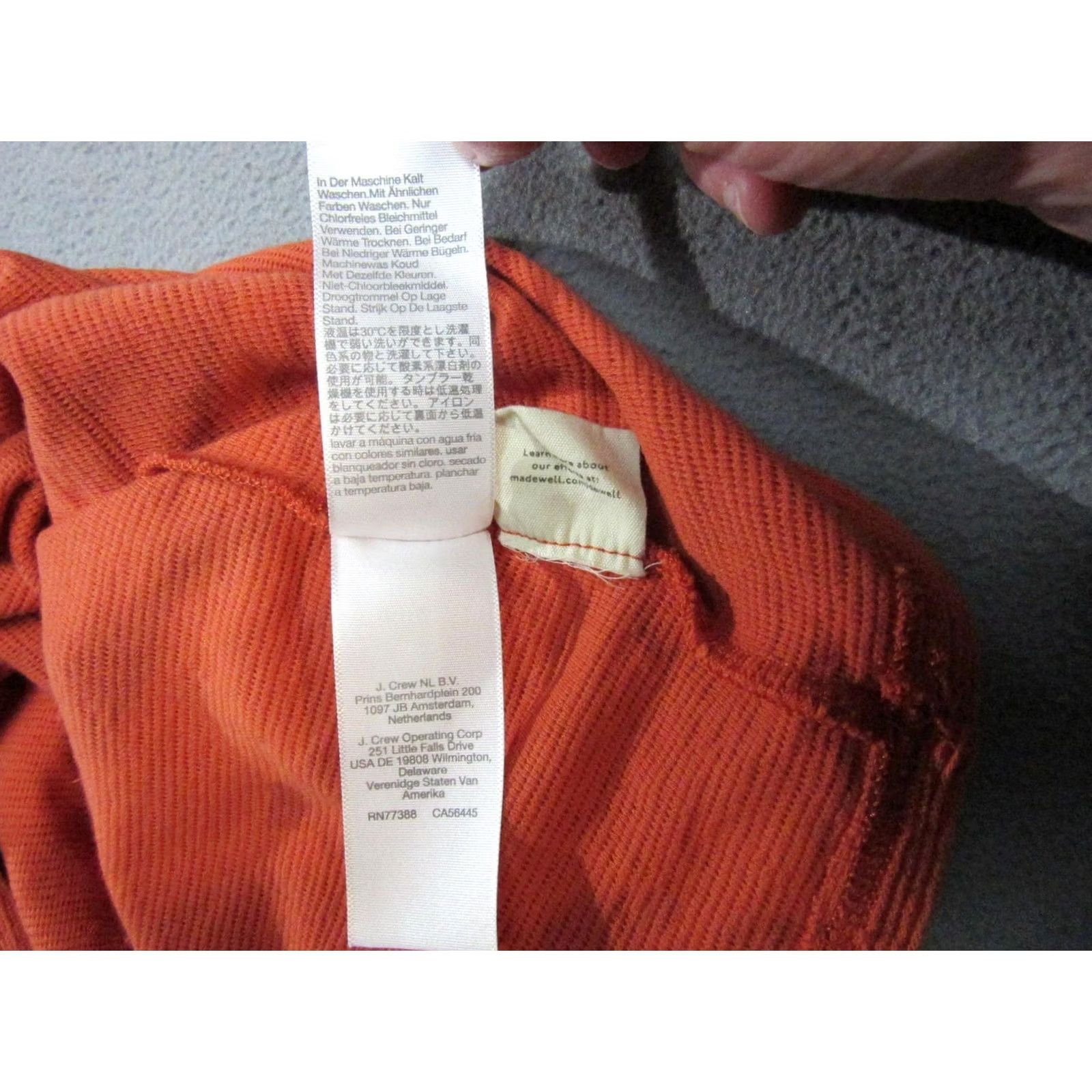 Madewell Madewell Orange V-Neck Cropped Ribbed Cotton Knit Tank Top Womens Small Size S / US 4 / IT 40 - 6 Thumbnail