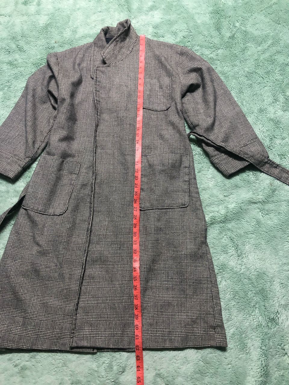 Kenzo VINTAGE KENZO PARIS WOOL ROBE TIE BELTS CHECKED LONG COAT Size US M / EU 48-50 / 2 - 20 Thumbnail