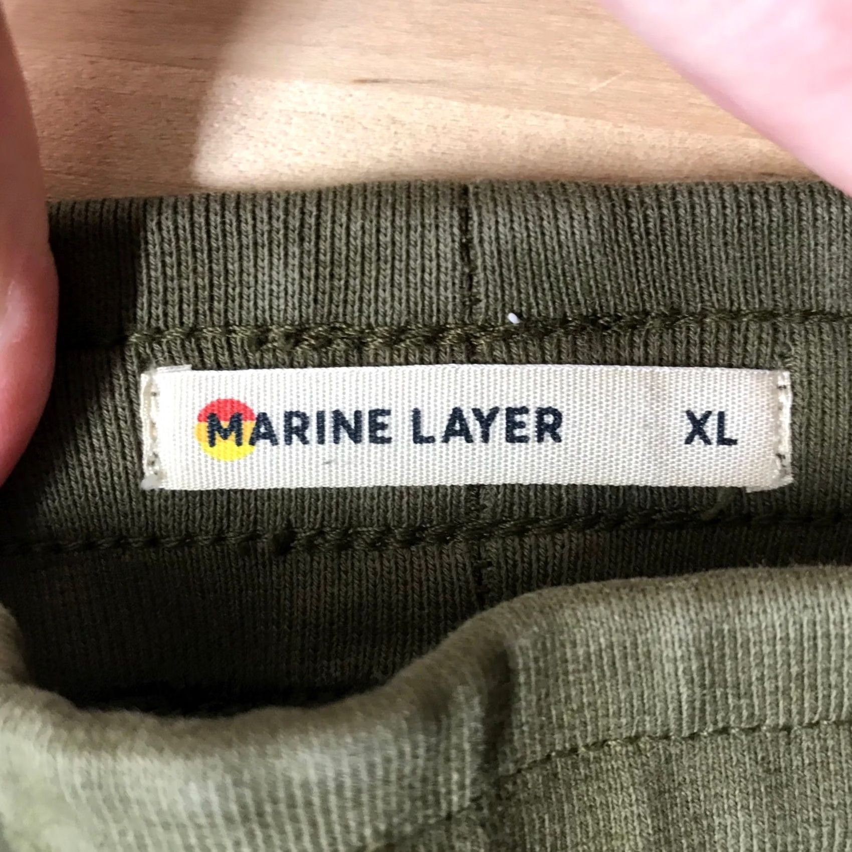 Marine Layer Marine Layer Jogger Pants Olive Green Linen Cotton Blend Pockets XL Womens Casual Comfort Size 40" / US 18 - 7 Thumbnail