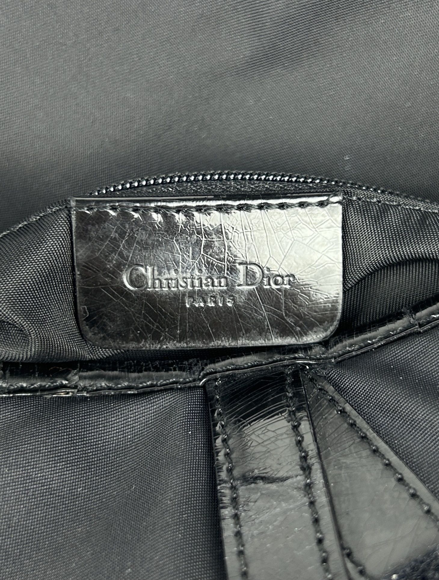 Dior 2001 Dior black satin and patent leather saddle bag Size ONE SIZE - 19 Thumbnail